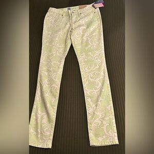 Floral Green Women's Pants size 4
